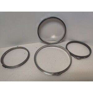 Vintage Metal Cork Lined Spring Embroidery Cross Stitch Hoop Set 5" - 7"